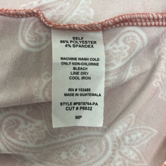 Papermoon Paisley Print Tank Top Orange Strappy Back Medium Petite NWT Boho - Picture 7 of 9